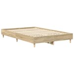 vidaXL Cadre de lit sans matelas chêne sonoma 135x190 cm