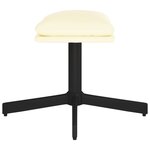vidaXL Repose-pied Crème 60x60x36 cm Similicuir