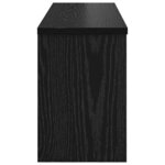 vidaXL Porte-manteau mural avec étagère Chêne noir 80 x 20 x 30 cm