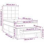 vidaXL Sommier à lattes de lit avec matelas Bleu foncé 100x200 cm