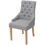 vidaXL Chaises à manger lot de 4 gris clair tissu