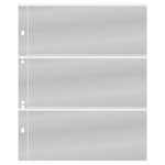 Feuilles Multi Collect Lindner transparentes à 3 bandes pour carnets de timbres.