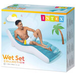 Intex Chaise longue gonflable bleu 191x99 cm vinyle