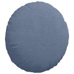 vidaXL Coussins de siège 2 Pièces Bleu Ø 40 cm Tissu en velours côtelé
