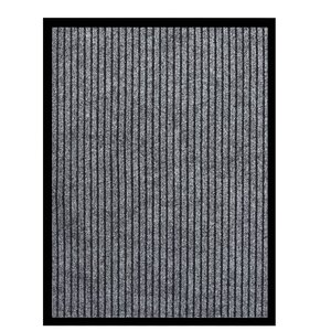vidaXL Paillasson rayé Gris 60x80 cm