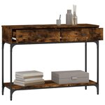 vidaXL Table console chêne fumé 100x34 5x75 cm bois d'ingénierie