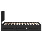 vidaXL Cadre de lit avec tiroir Noir 100 x 200 cm Bois Ingénierie