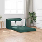 vidaXL Canapé-lit 2 en 1 vert foncé 112x174x55 cm tissu
