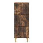 vidaXL Armoire à tiroirs Chêne fumé 33 x 34 5 x 90 cm
