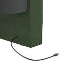 vidaXL Lit avec éclairage USB Vert foncé Tissu 90x200 cm