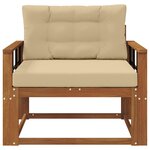 vidaXL Sofa de milieu extérieur Naturel