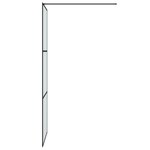 vidaXL Paroi de douche Noir 80x195 cm Verre ESG dépoli