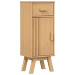 vidaXL Cabinet de salle de bain avec étagère Marron 35 x 30 x 90 cm