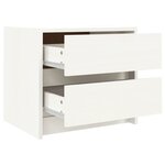 vidaXL Tables de chevet 2 Pièces blanc 40x31x35 5 cm bois de pin massif