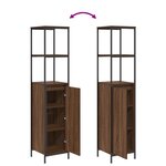 Ensemble de meubles de salle de bain 2 pièces en chêne brun en bois d'ingénierie