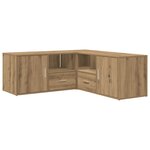 vidaXL Armoire d'angle chêne artisanal 200x40x45 cm bois d'ingénierie