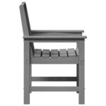 vidaXL Chaises de jardin 6 Pièces Gris clair 65 5 x 55 5 x 88 cm en HDPE