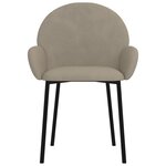 vidaXL Chaises à manger lot de 2 Gris clair Velours