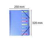 Trieur Polypropylène 3 Rabats Chromaline 8 compartiments Coloris Aléatoire x 10 EXACOMPTA