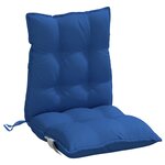 vidaXL Coussins de chaise à dossier bas lot de 4 bleu royal