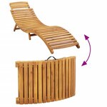 vidaXL Chaises longues avec coussins lot de 2 rouge bois massif acacia