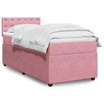 vidaXL Sommier à lattes de lit et matelas Rose 80x200 cm Velours