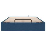 vidaXL Cadre de lit ottoman sans matelas bleu 120x200 cm tissu