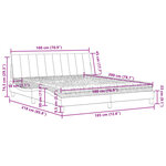 vidaXL Lit avec matelas gris foncé 180x200 cm velours