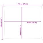 vidaXL Voile d'ombre Jaune et blanc 7 x 6 m 100   polyester Oxford