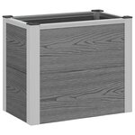vidaXL Jardinière surélevée Gris 50 x 30 x 42 cm WPC et Aluminium