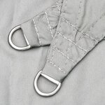 vidaXL Voile d'ombrage gris clair 3 5x2 5 m 100  polyester oxford
