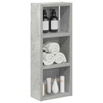 vidaXL Armoire murale de salle de bain Gris Béton 20 x 10 x 50 cm
