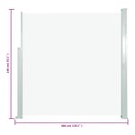 vidaXL Auvent latéral rétractable de patio 140x300 cm Crème