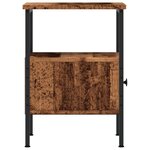 vidaXL Table de chevet vieux bois 34x36x50 cm bois d’ingénierie