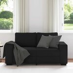 vidaXL Canapé à 2 places noir 120 cm tissu