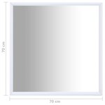 vidaXL Miroir Blanc 70x70 cm