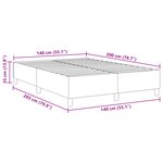 vidaXL Lit Box Spring Bleu 140x200 cm en Tissu Côtelé