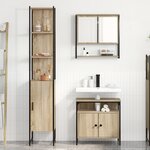 vidaXL Ensemble de mobilier de salle de bain 3 Pièces Chêne sonoma