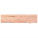 vidaXL Étagère murale marron clair 80x20x4 cm bois chêne massif traité