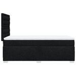 vidaXL Sommier à lattes de lit avec matelas Noir 90x190 cm Tissu