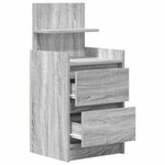vidaXL Tables de chevet avec 2 tiroirs 2 Pièces sonoma gris 38x34x80 cm