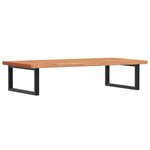 vidaXL Étagère de vasque murale acier et bois massif de hêtre