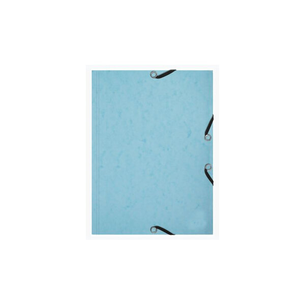 Chemise 3 rabats a élastiques a5 + 25 fiches bristols bleues - exam'pack - exacompta