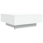vidaXL Table basse avec lumières LED blanc 80x80x31 cm