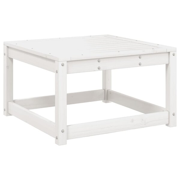 vidaXL Repose-pied de jardin blanc bois de pin massif