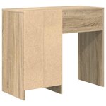 vidaXL Bureau Chêne sonoma 90 x 37 5 x 75 cm Bois d'ingénierie