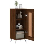 vidaXL Buffet Chêne marron 34 5x34x90 cm Bois d'ingénierie