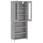 vidaXL Buffet haut Sonoma gris 69 5x34x180 cm Bois d'ingénierie