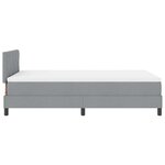 vidaXL Lit à ressorts avec tête de lit Gris clair 120 x 190 cm tissu