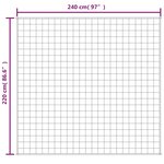 vidaXL Couverture lestée Crème clair 220x240 cm 11 kg Tissu